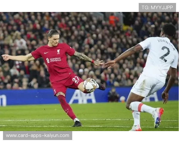 利物浦角球造成混乱，努涅斯补射太正